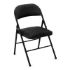COSCO Black Padded Fabric Folding Chair