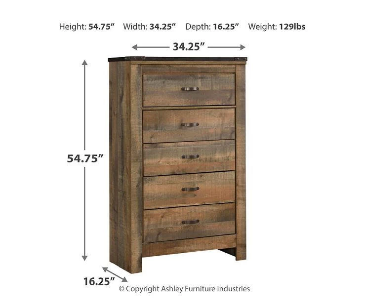 Trinell 5-Drawer Chest - Image 9