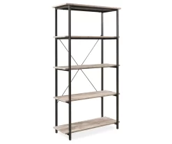 Real Living Rustic 5-Shelf Bookcase