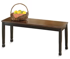 Owingsville Black & Brown Dining Bench