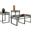 3- Piece Laney Black Metal Occasional Table Set