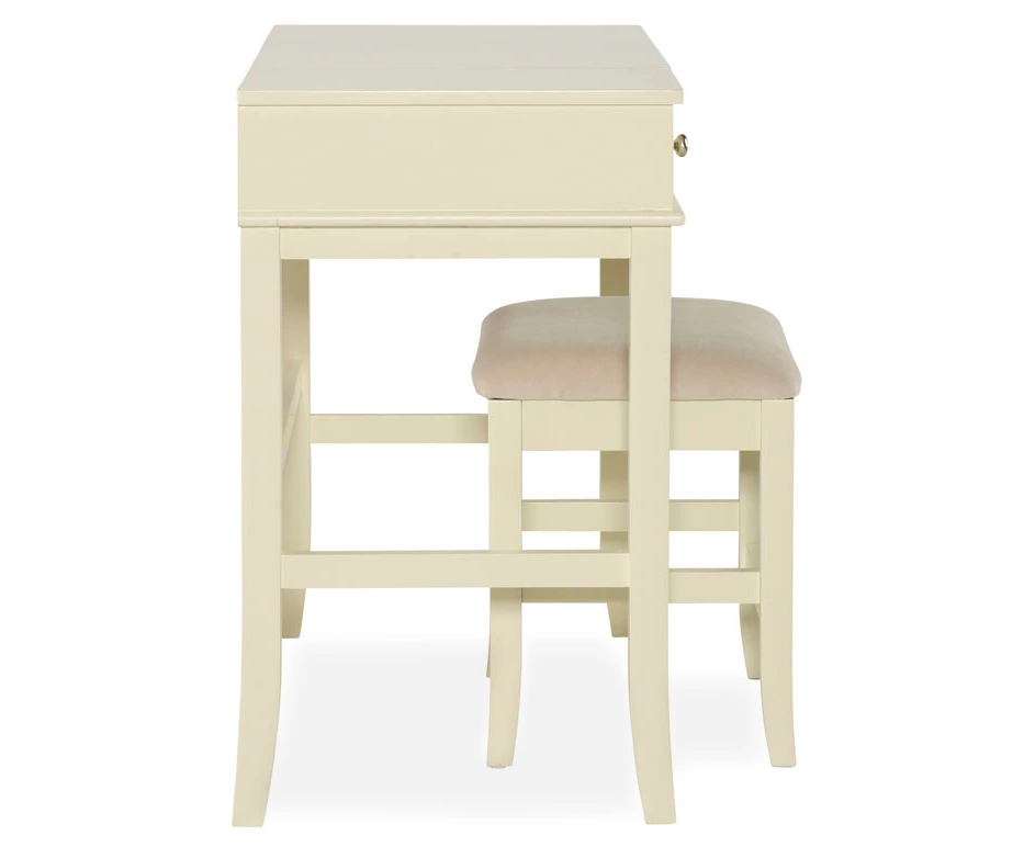 Caroline Cream Mirror Vanity Set With Stool - Image 6