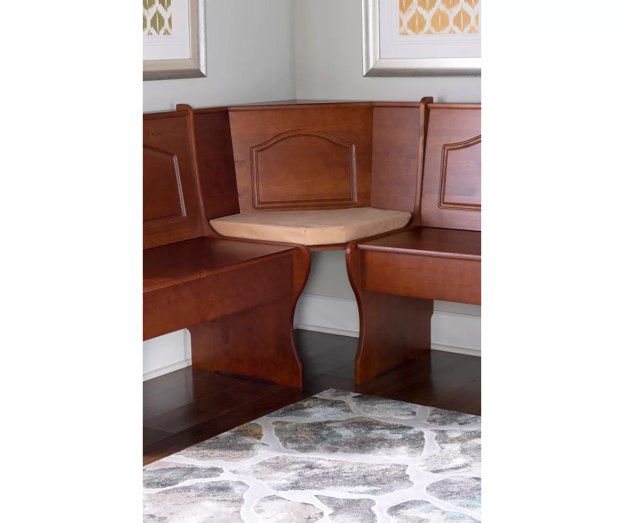 Beige Microfiber Cushion Set For Breakfast Nook - Image 15