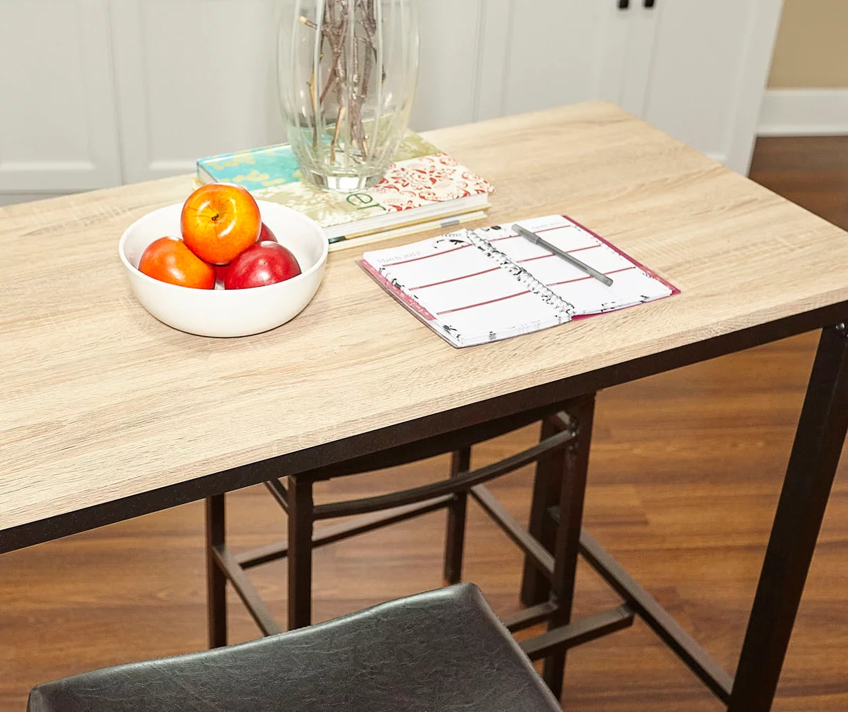 Max Brown & Blonde 3-Piece Pub Table Set - Image 3