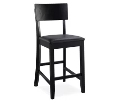 24" Black Contemporary Counter Stool