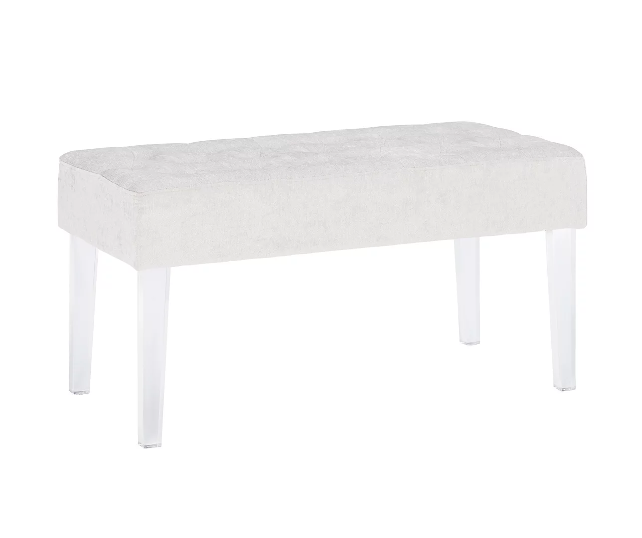 Marie Platinum Padded Glam Acrylic Bench - Image 5