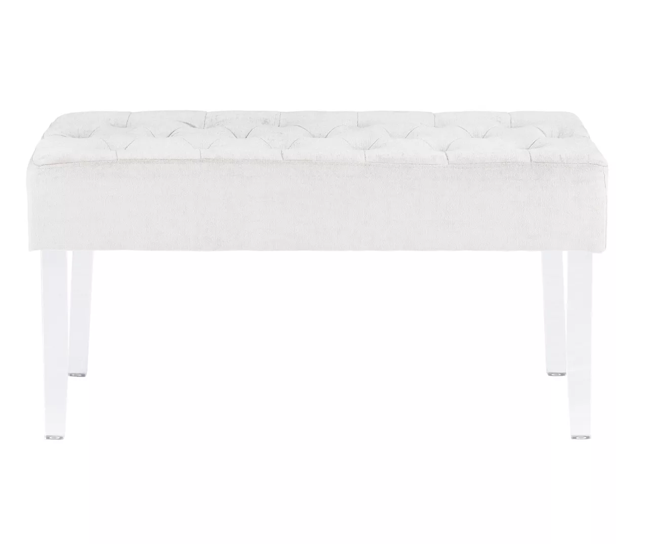 Marie Platinum Padded Glam Acrylic Bench - Image 6