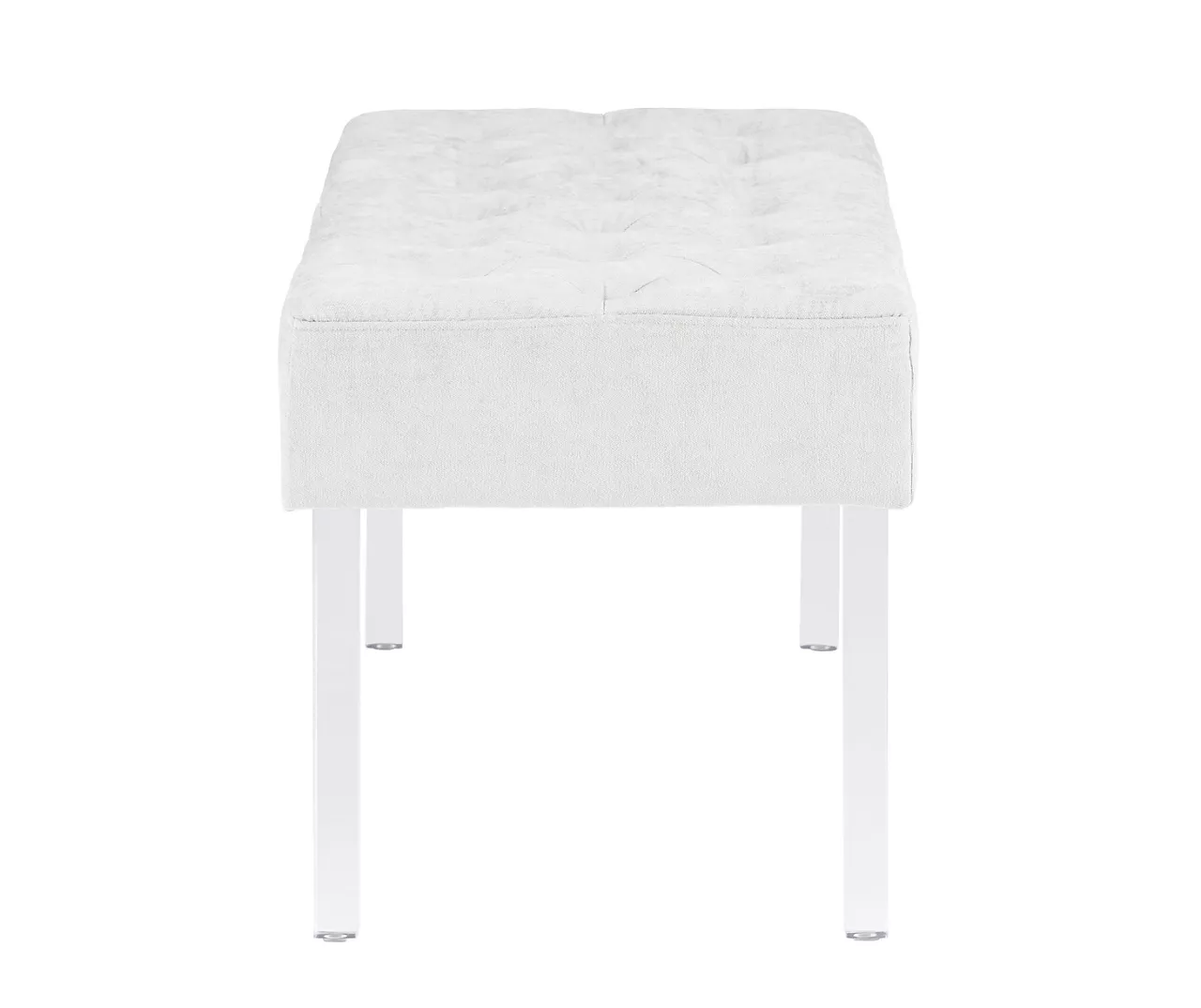 Marie Platinum Padded Glam Acrylic Bench - Image 4