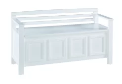 Brady White Storage Bench