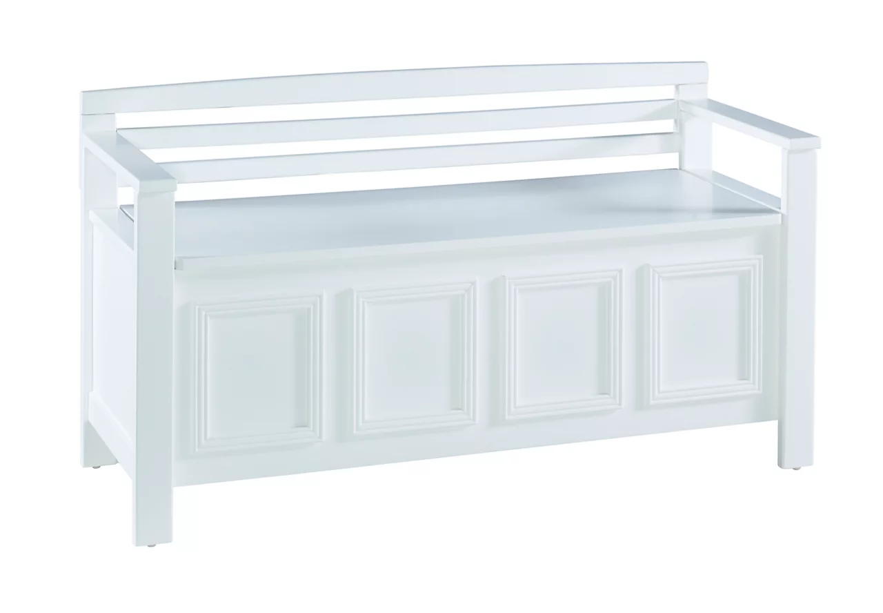 Brady White Storage Bench