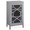 Ava Gray Geometric Single Door Cabinet