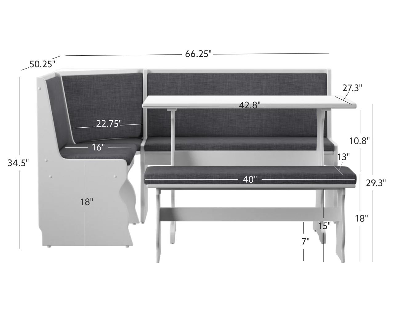 Maggie Breakfast Dining Nook - Image 14