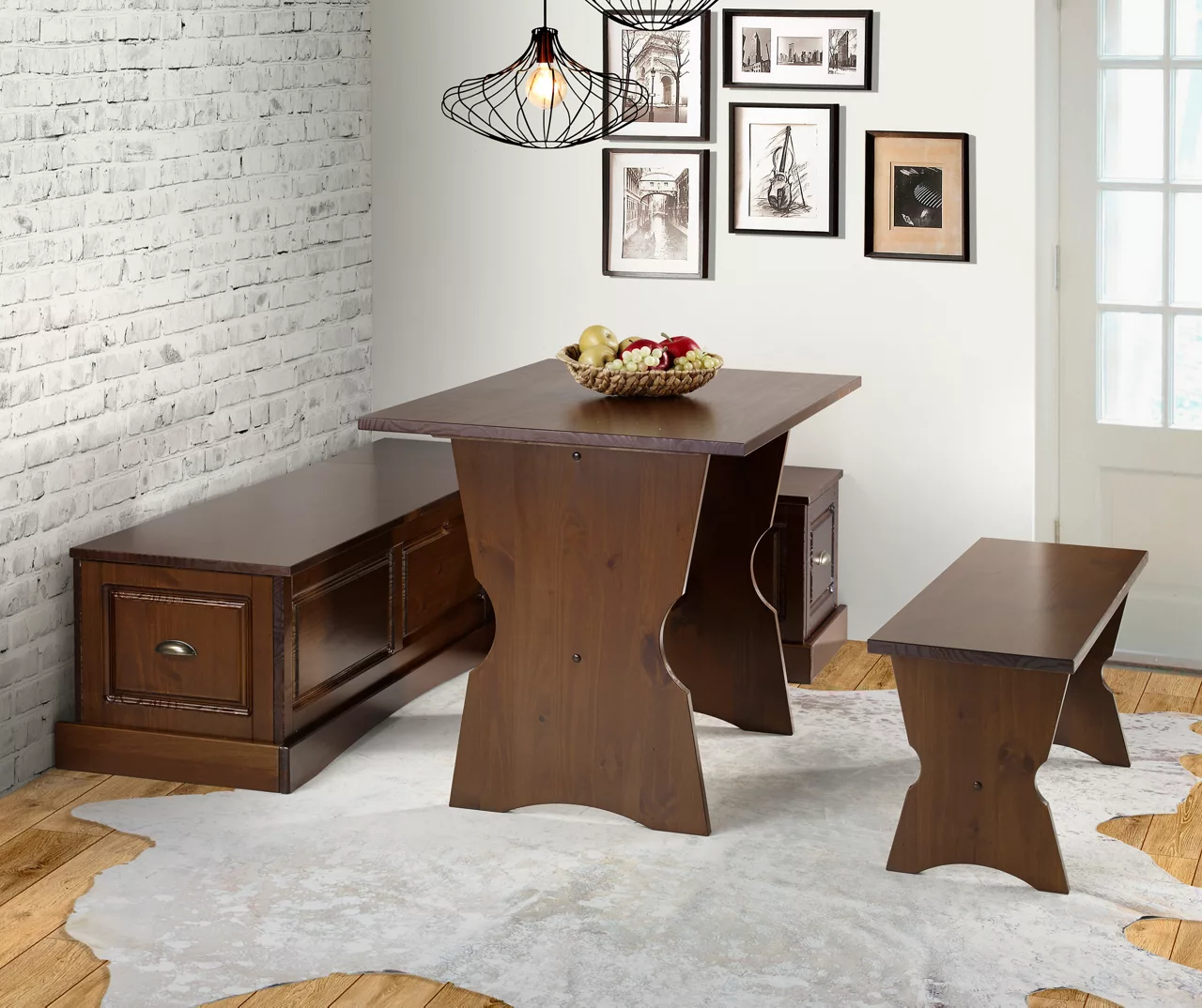 Cannon Walnut Backless Breakfast Nook - Image 7