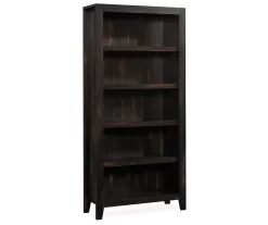 Dakota Char 5-Shelf Pine Bookcase