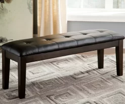 Haddigan Dark Brown Dining Bench