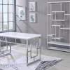 Alize White & Chrome Geometric Bookcase