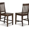 Cayla Dark Oak Counter Chairs, 2-Pack