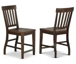 Cayla Dark Oak Counter Chairs, 2-Pack