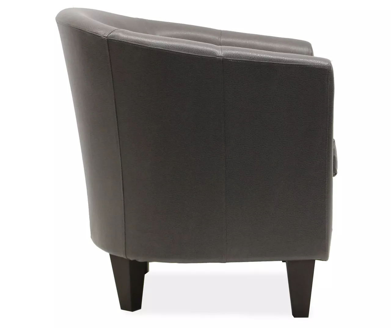 Windko Gray Faux Leather Tub Chair - Image 3
