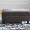 Navigation Gray Storage Ottoman