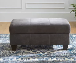 Navigation Gray Storage Ottoman