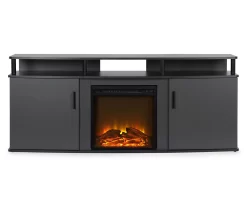 63" Gray Electric Fireplace Console