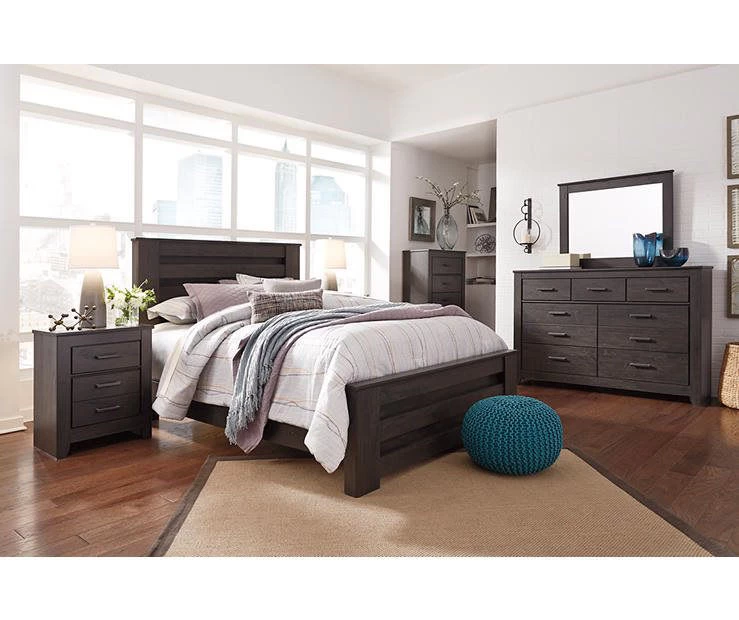 Brinxton Black 2-Drawer Nightstand - Image 4