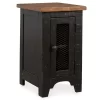 Valebeck Black & Brown Two-Tone Chairside End Table