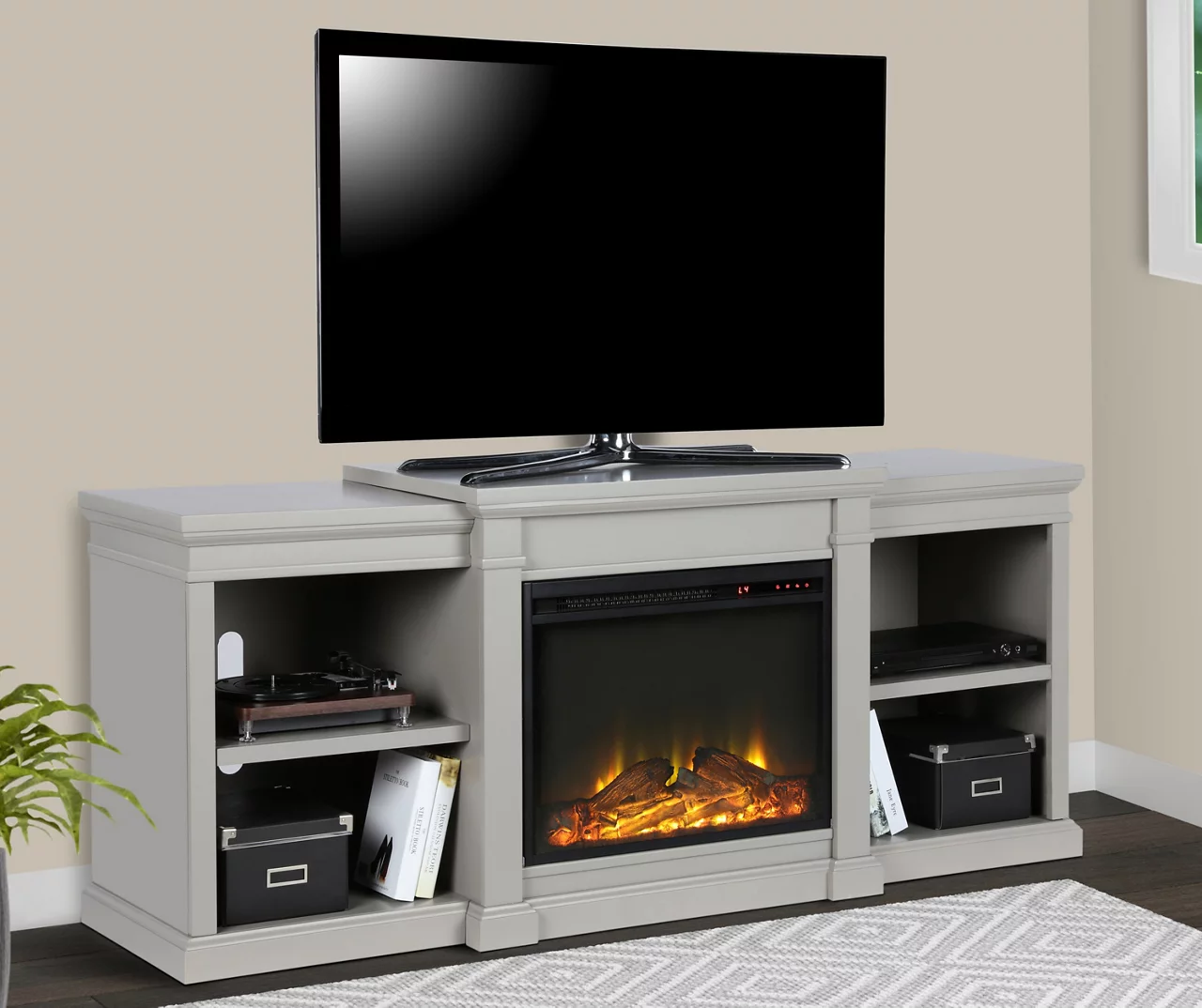 65" Wilton Gray Electric Fireplace Console - Image 2