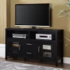 Black 2-Door Media TV Stand