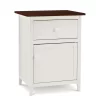 Walnut & White Nightstand