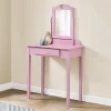 Pink Vanity Table With Mirror