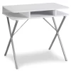Silver & White Writing Desk