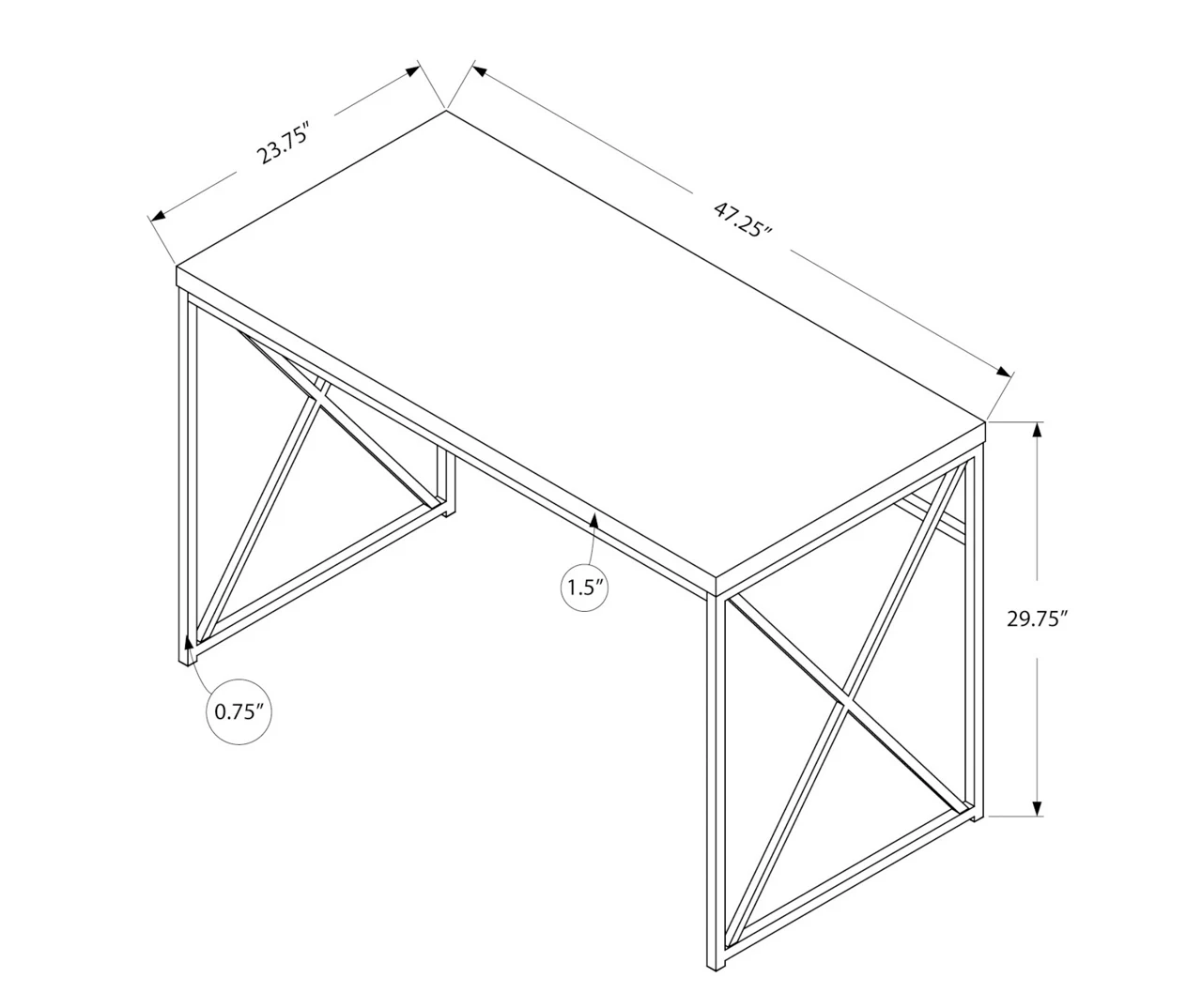 Monarch Reclaimed Office Desk - Image 12