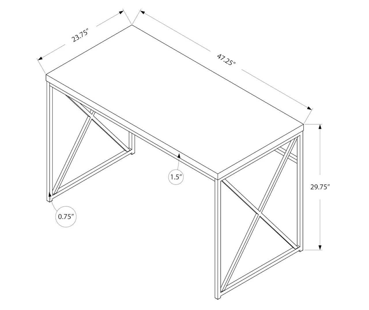 Monarch Reclaimed Office Desk - Image 20