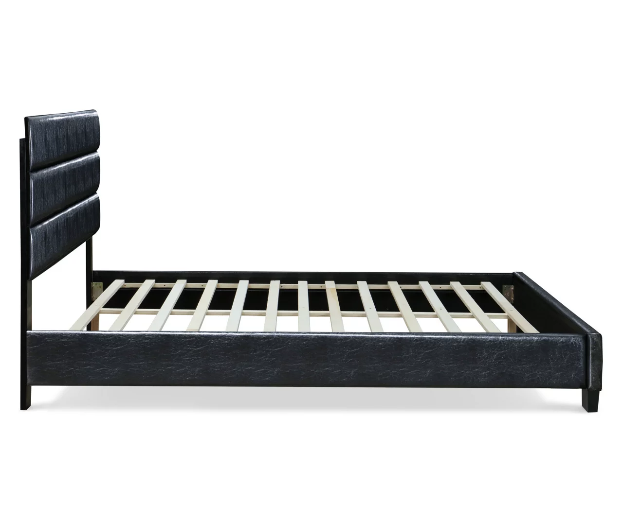 Black Hudson Queen Leather Upholstered Bed - Image 5