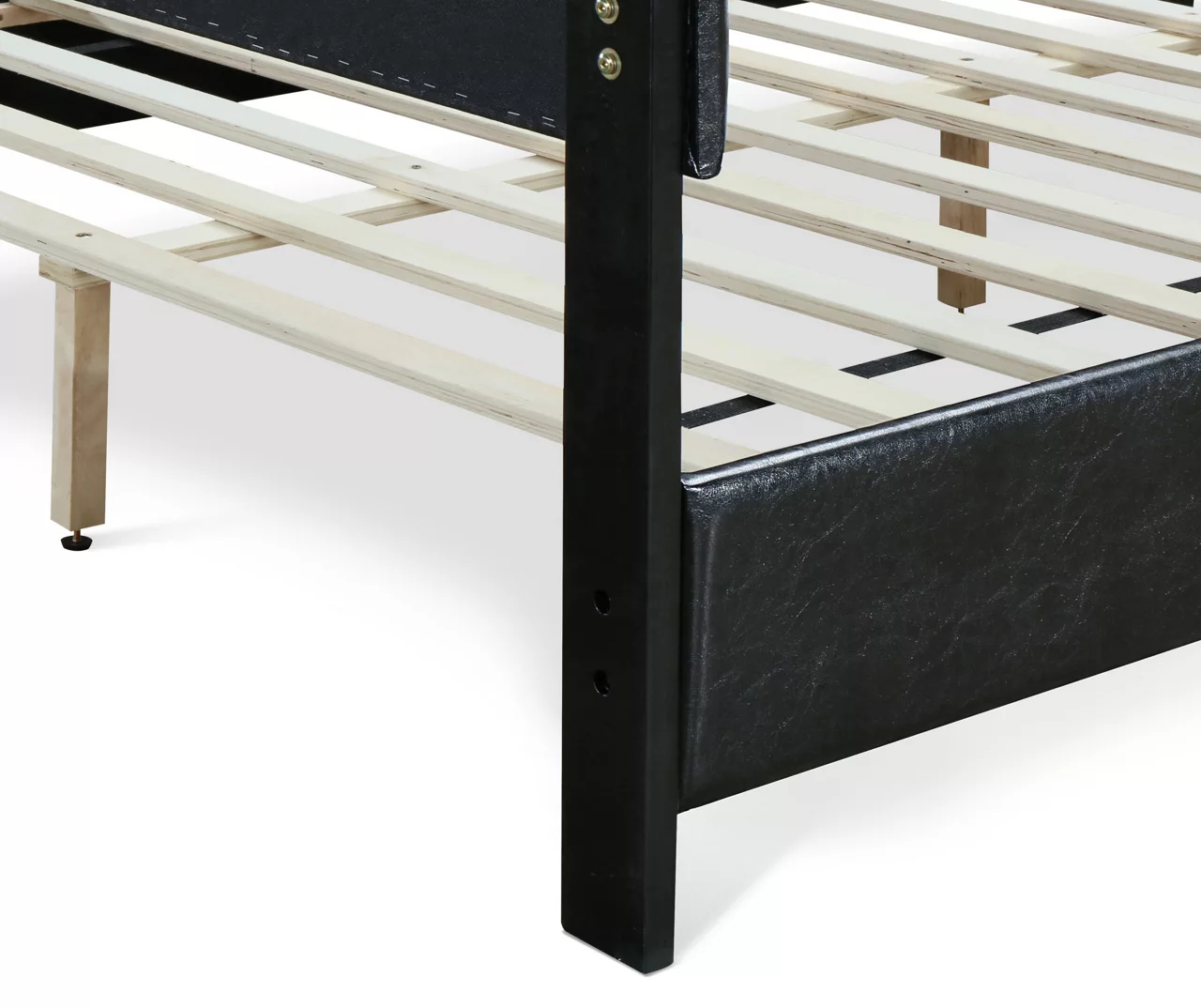 Black Hudson Queen Leather Upholstered Bed - Image 11