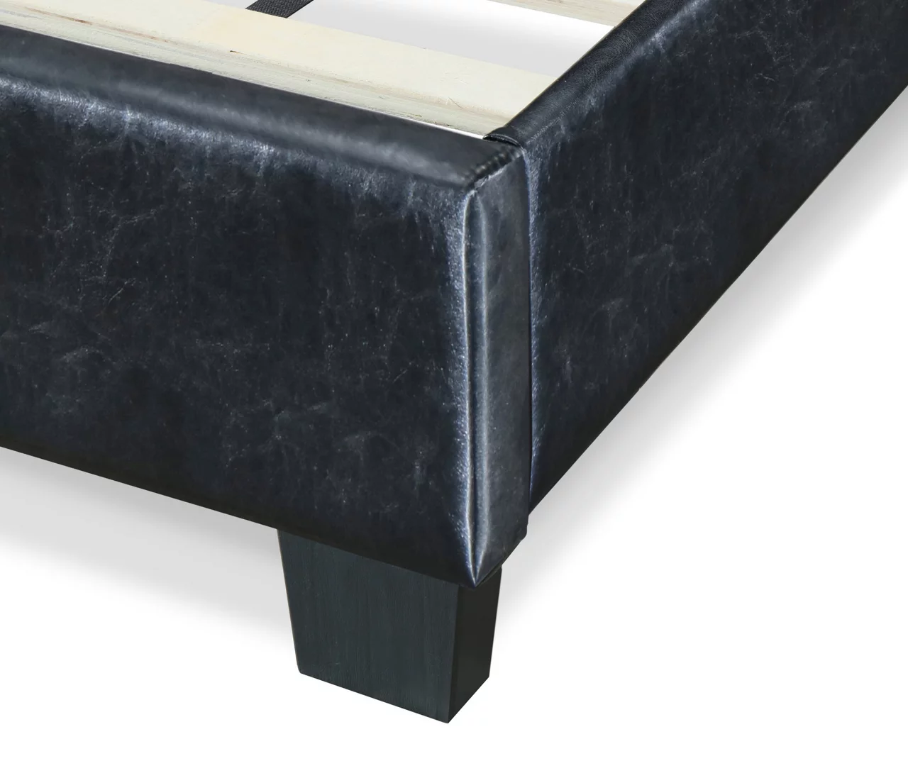 Black Hudson Queen Leather Upholstered Bed - Image 10