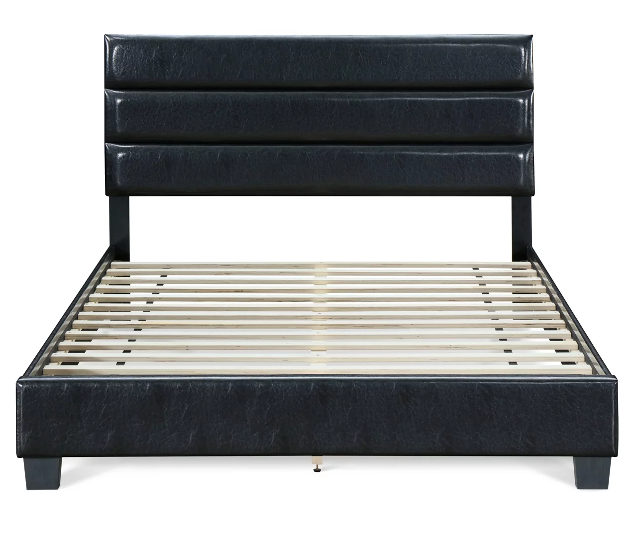 Black Hudson Queen Leather Upholstered Bed