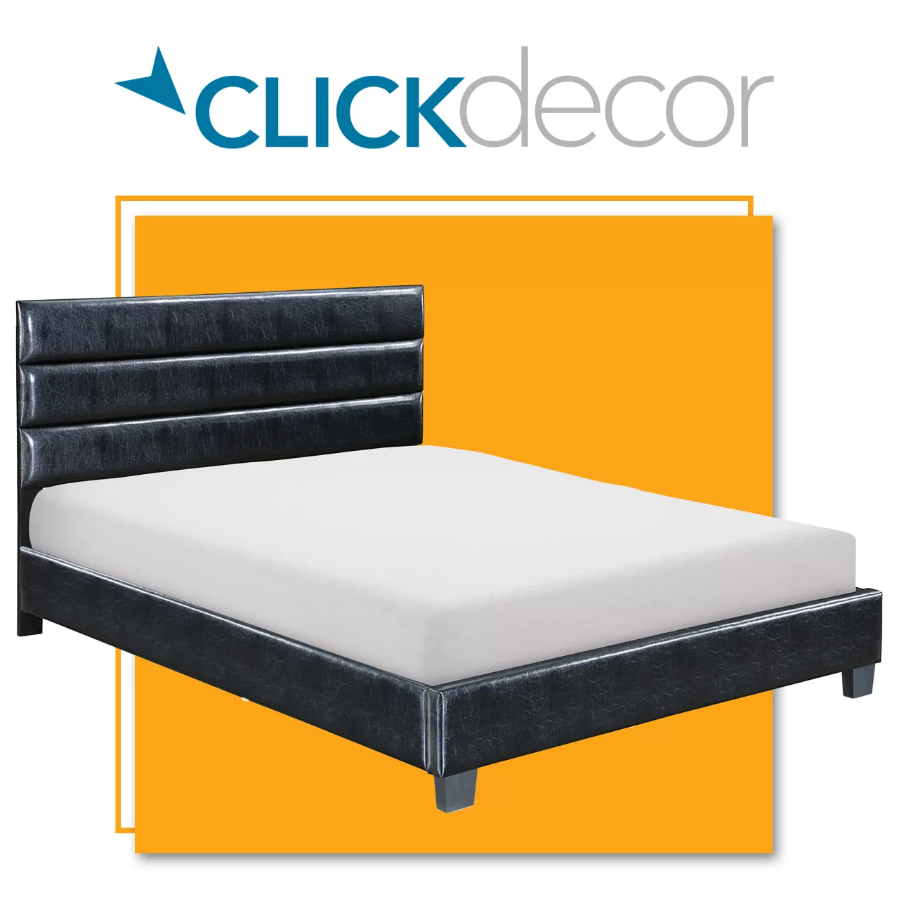 Black Hudson Queen Leather Upholstered Bed - Image 13
