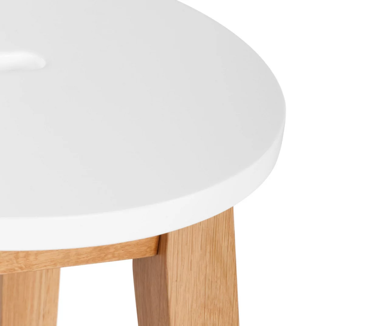 25.59" Oak & White Abacus Wood Counter Stool - Image 5