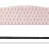 French Blush Pink Celeste Upholstered King Headboard