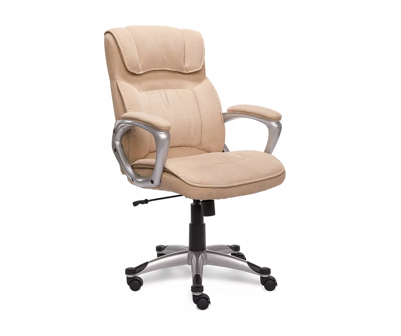 Fawn Tan Linen Executive Office Chair - Image 2