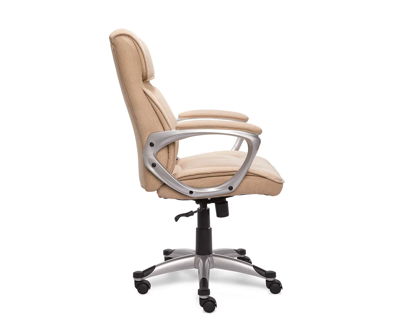 Fawn Tan Linen Executive Office Chair - Image 3