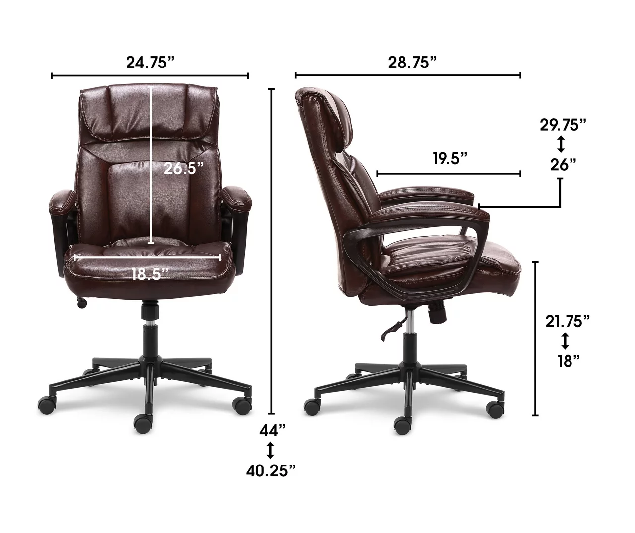 Hannah Brown Bonded Leather Office Chair - Image 20