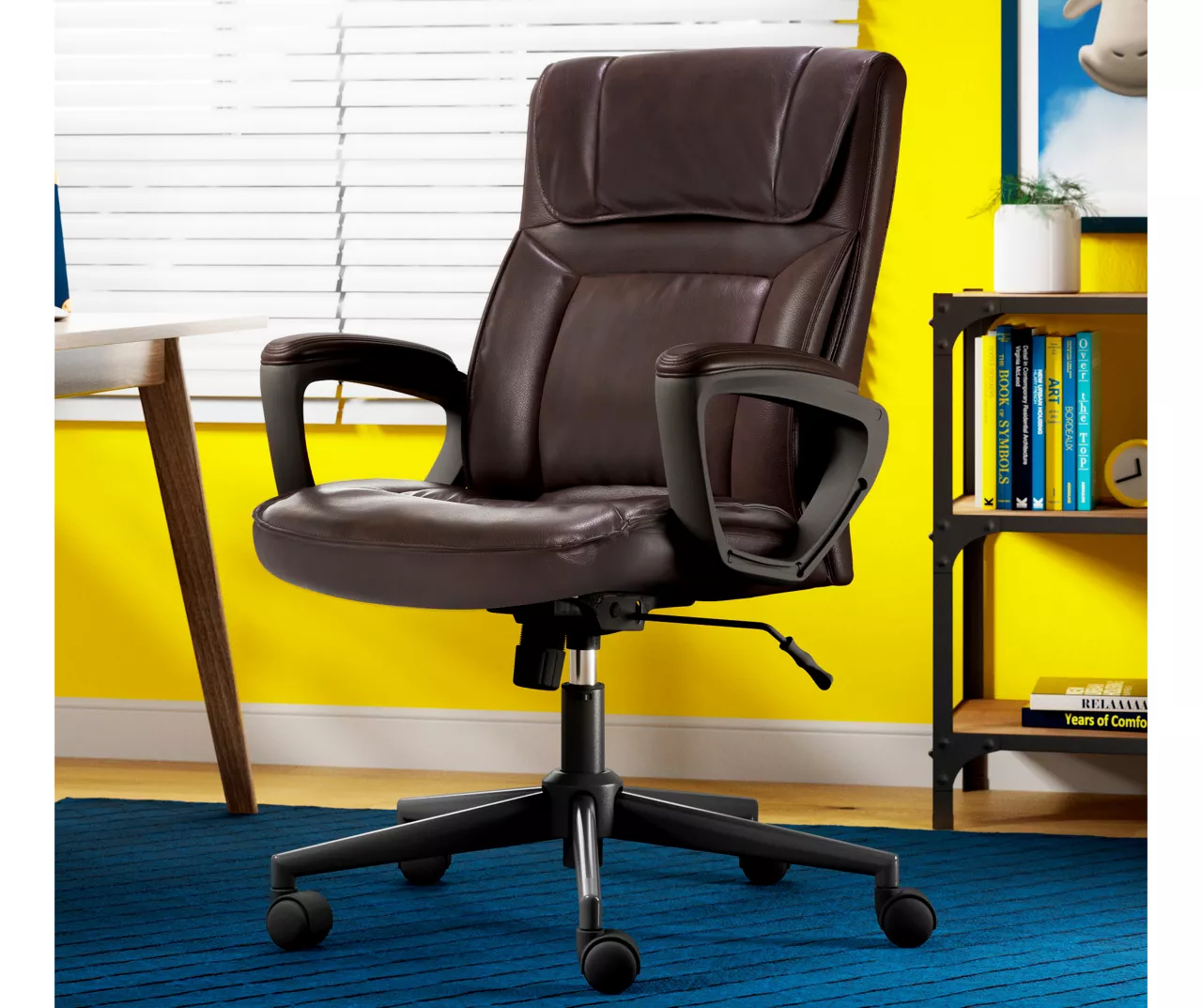 Hannah Brown Bonded Leather Office Chair - Image 3