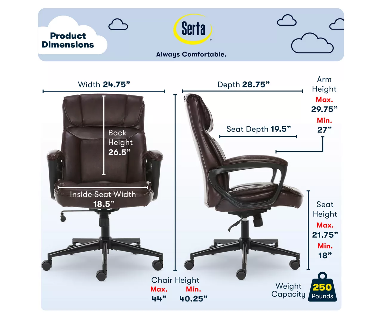 Hannah Brown Bonded Leather Office Chair - Image 12