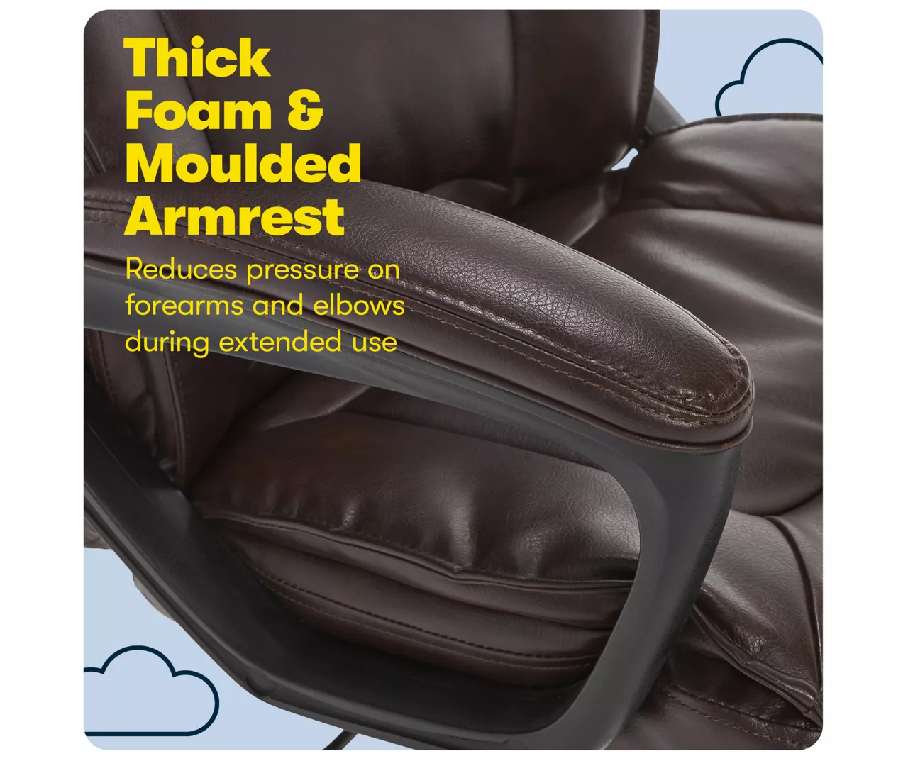 Hannah Brown Bonded Leather Office Chair - Image 8