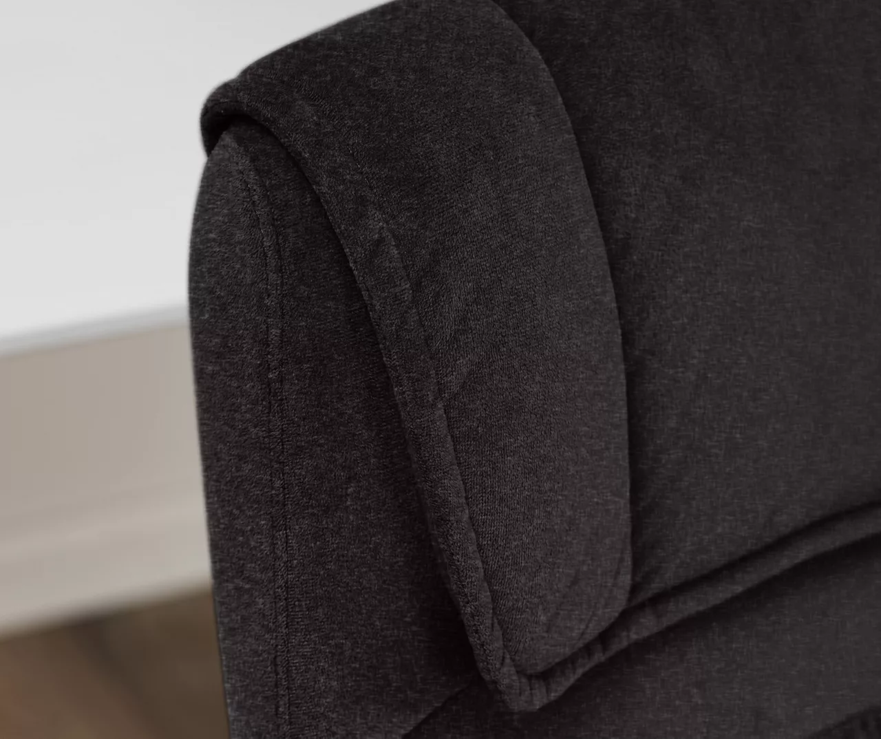 Hannah Charcoal Gray Microfiber Office Chair - Image 4