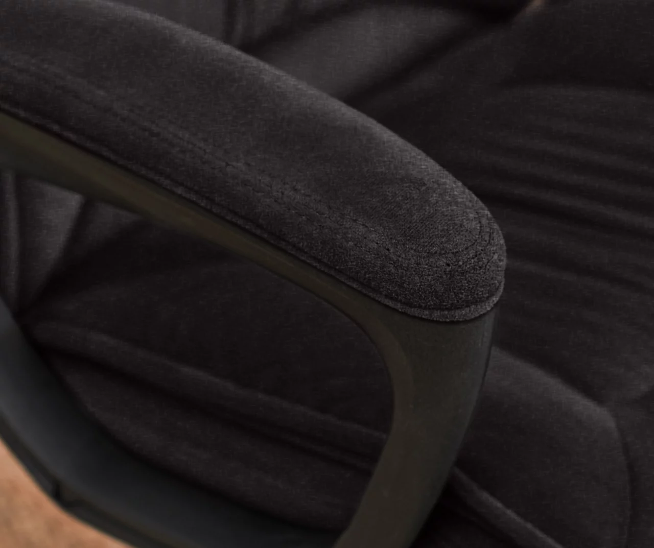 Hannah Charcoal Gray Microfiber Office Chair - Image 5